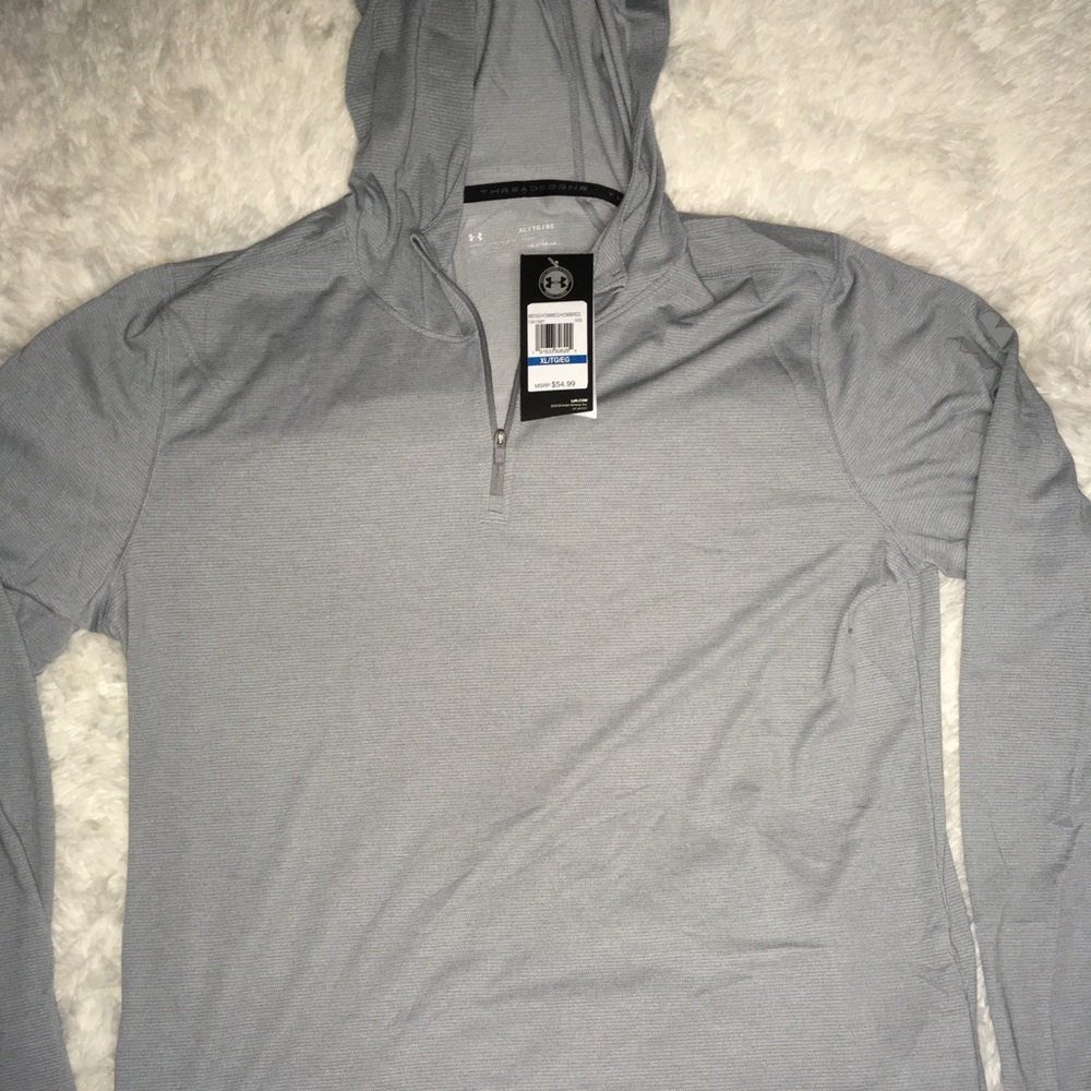 Under Armour Silver 1/4” ZipUp Hoodie Men’s XL,XXL - Picture 6 of 8